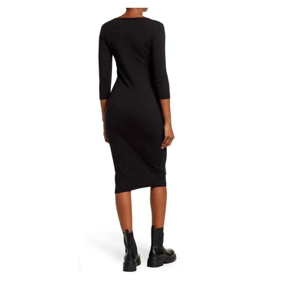 James Perse Long Sleeve Rib Dress Size 2 - Picture 2 of 9